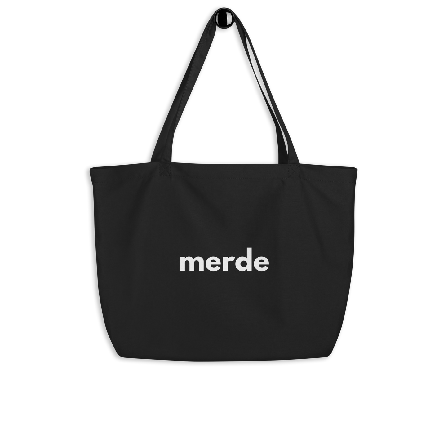 Merde Large organic tote bag