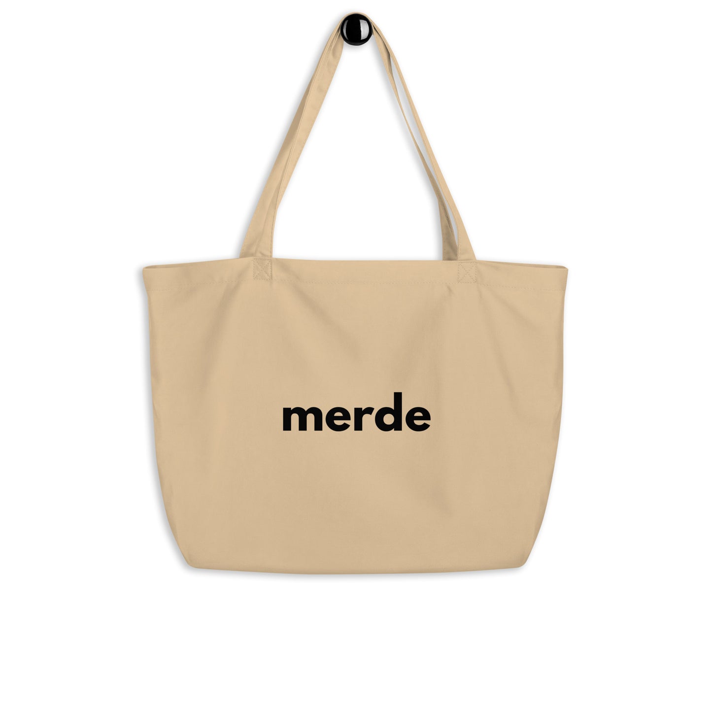 Merde Large organic tote bag